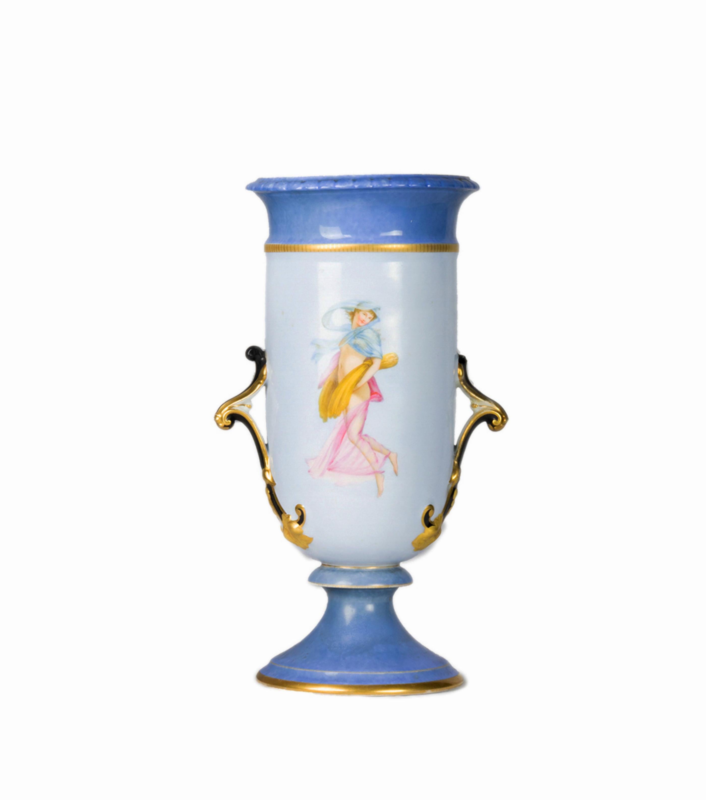 Pair Of Napoleon III Porcelain Vases, (19th Century), Jean Nast For Sale 6
