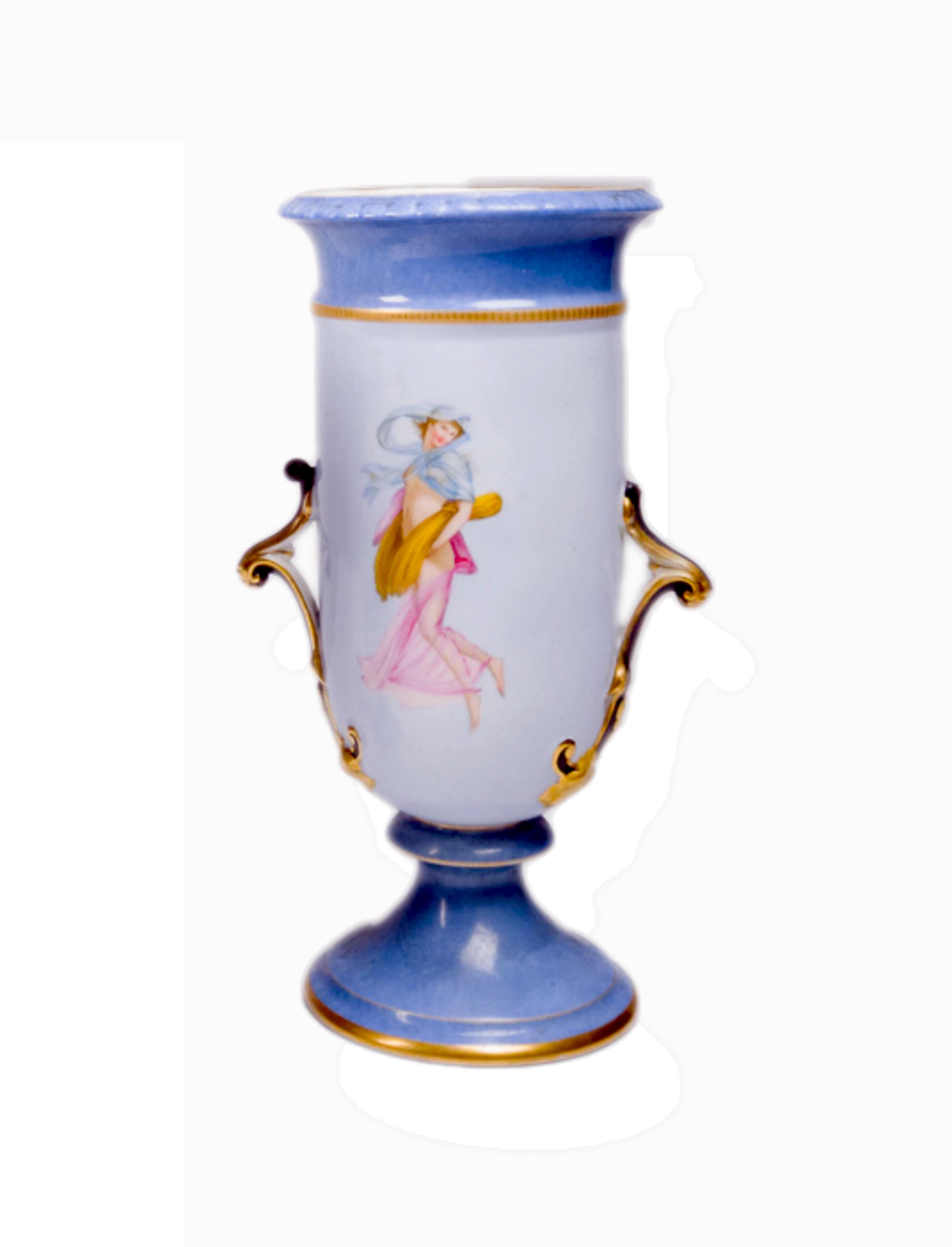 Pair Of Napoleon III Porcelain Vases, (19th Century), Jean Nast For Sale 7