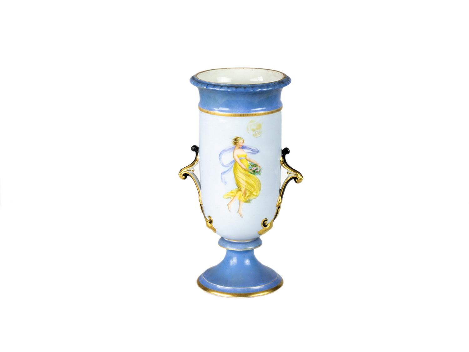 Pair Of Napoleon III Porcelain Vases, 19th Century, Jean Nast In Good Condition For Sale In Lisbon, PT