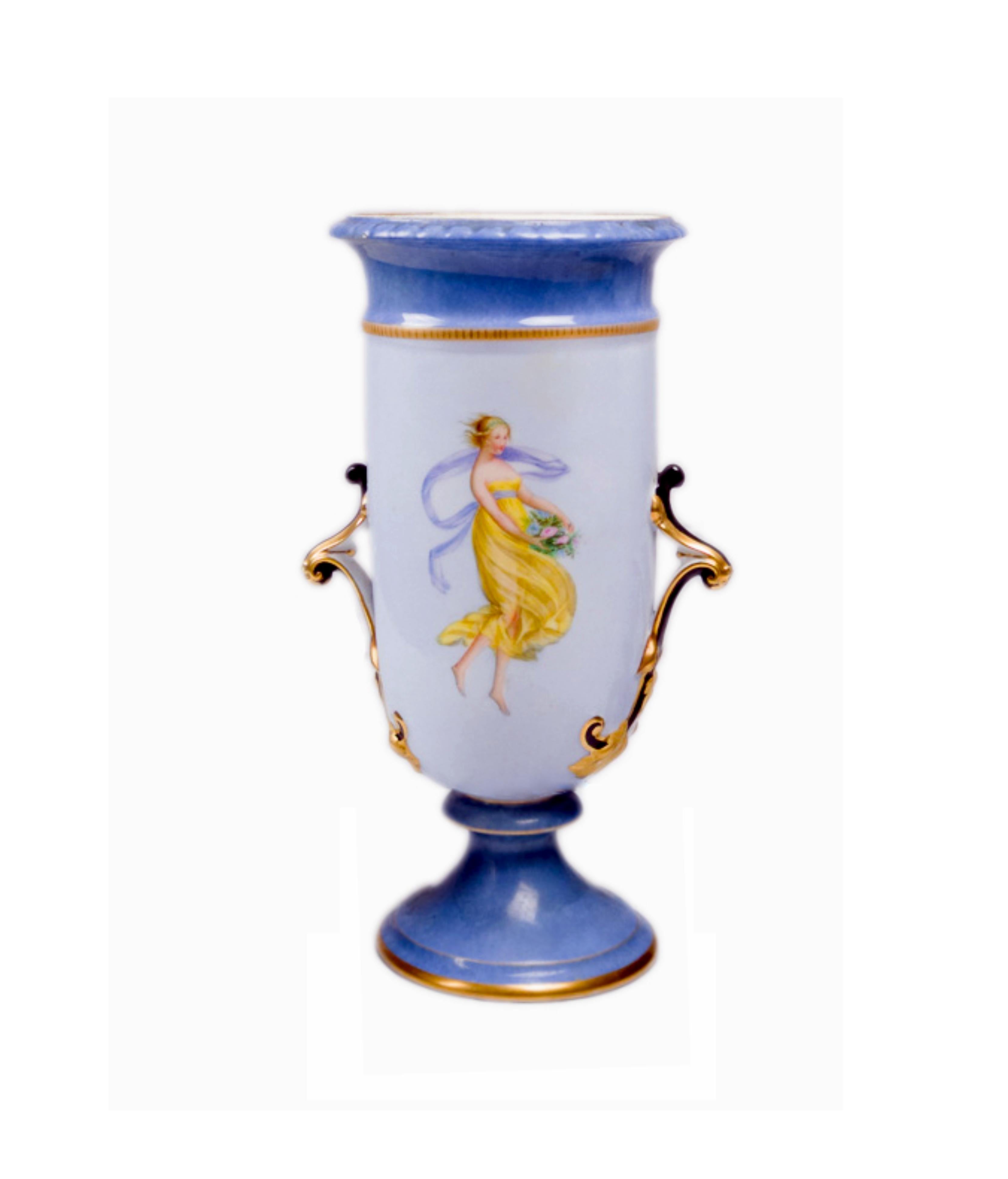 Pair Of Napoleon III Porcelain Vases, (19th Century), Jean Nast For Sale 1