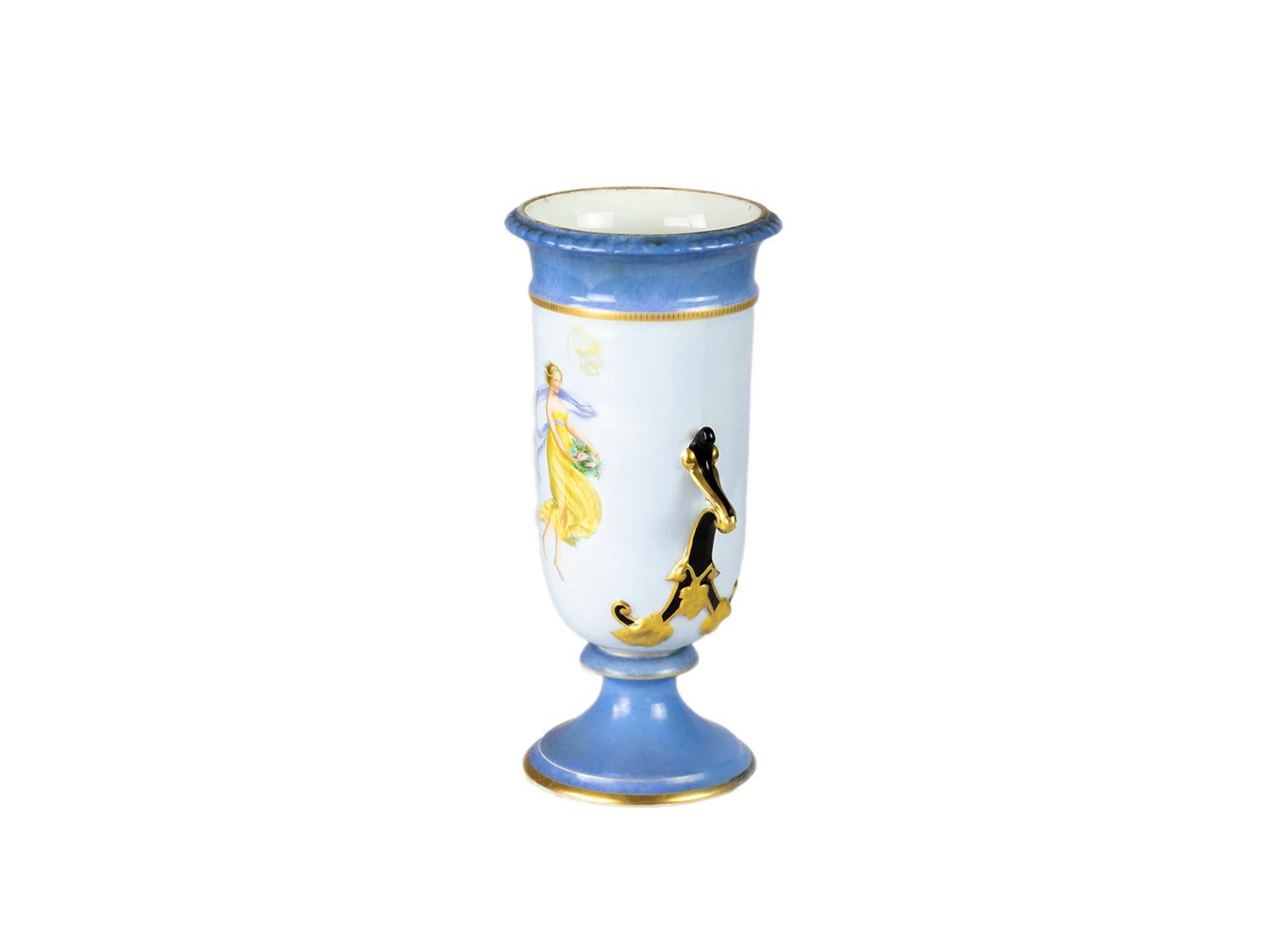 Pair Of Napoleon III Porcelain Vases, 19th Century, Jean Nast For Sale 1