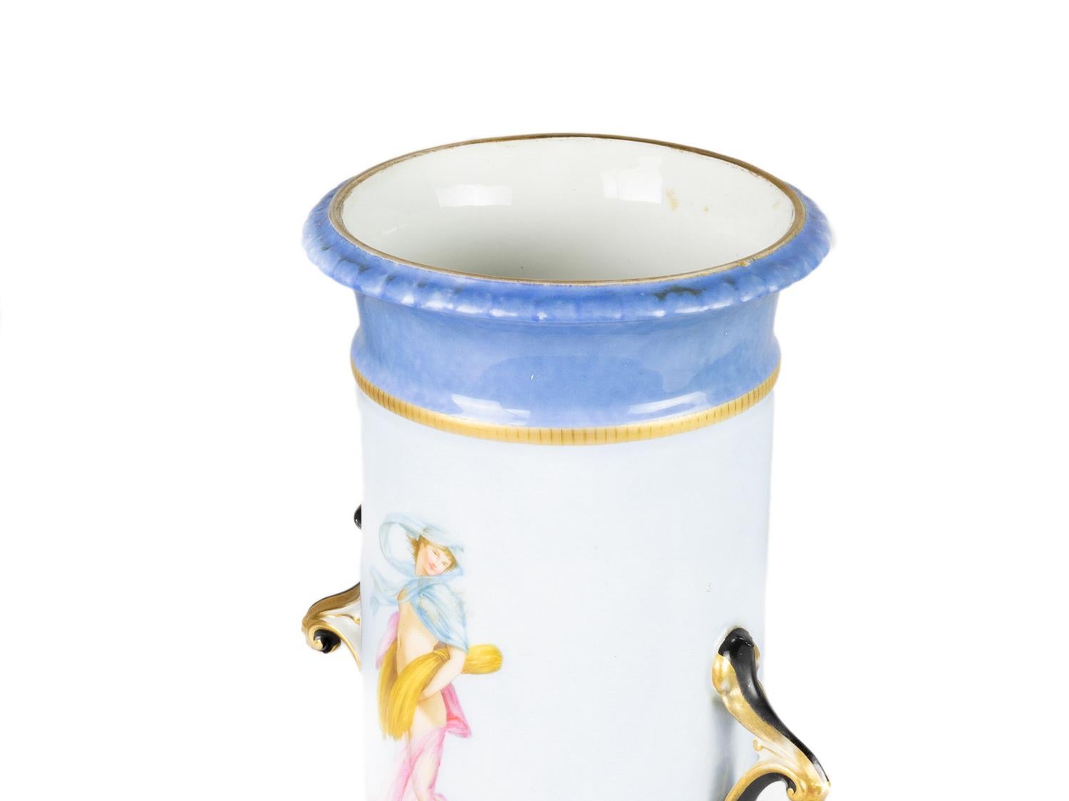 Pair Of Napoleon III Porcelain Vases, 19th Century, Jean Nast For Sale 4