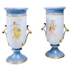 Pair Of Napoleon III Porcelain Vases, 19th Century, Jean Nast