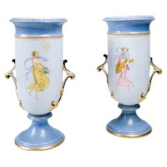 Pair Of Napoleon III Porcelain Vases, 19th Century, Jean Nast