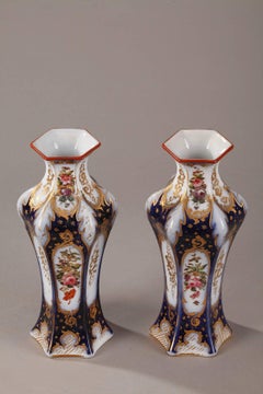 Pair of Napoleon III Porcelain Vases