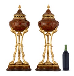 Pair of Napoleon III Royal Rouge Griotte Athenienne