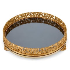 Pair of Napoleon III Scrolling Foliate Ormolu Surtouts de Table