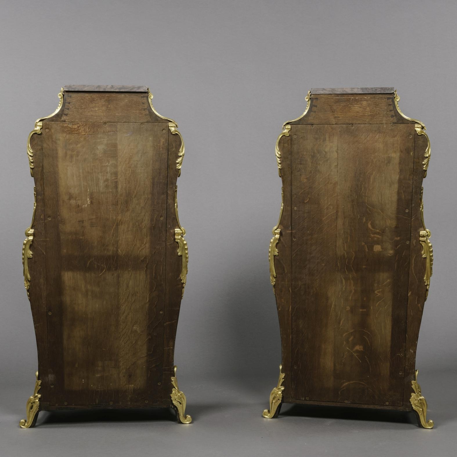 19th Century Pair of Napoleon III Secrétaires A Abbatants by Henry Dasson