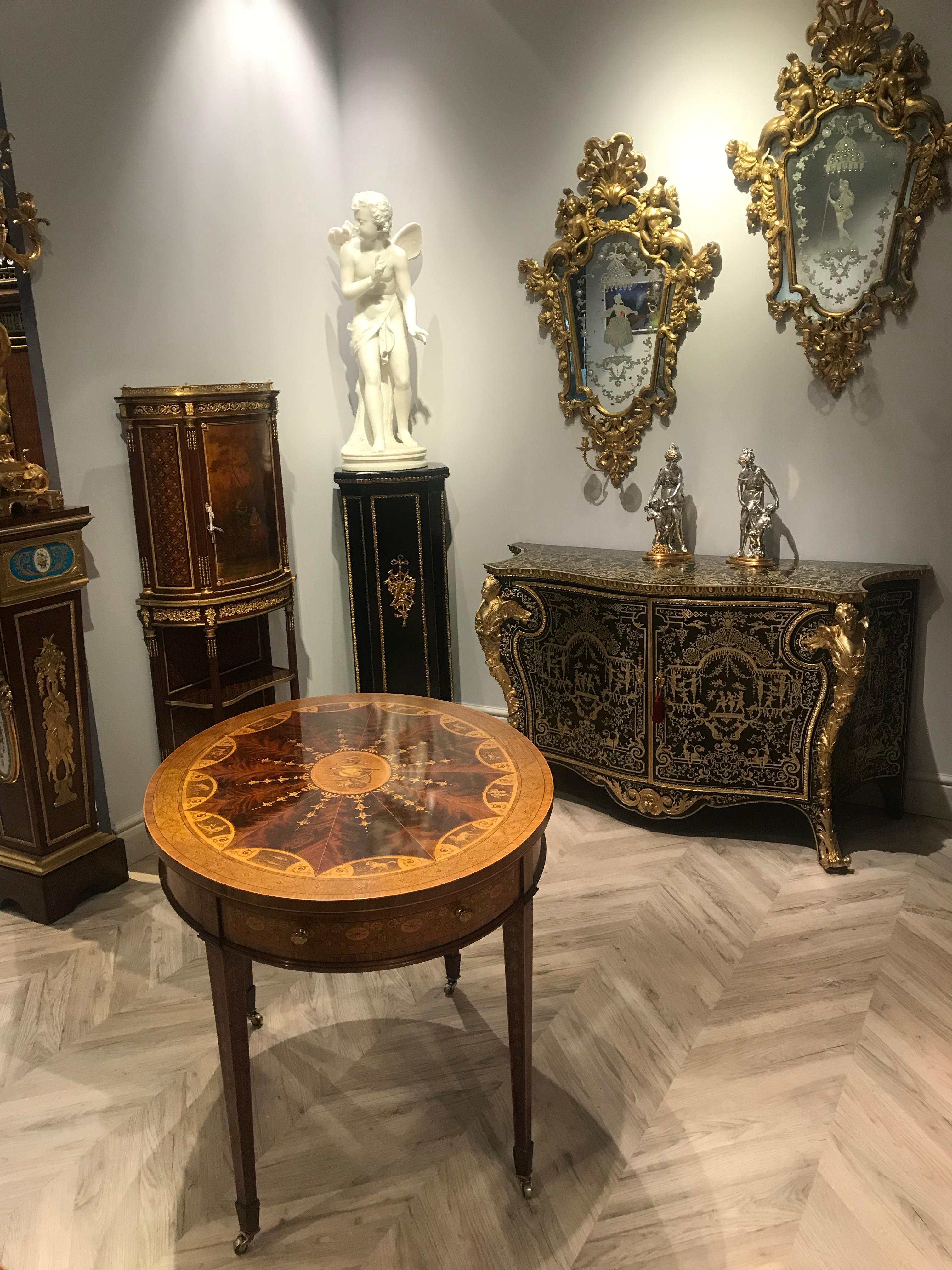 Pair of Napoleon III Side Cabinets with Vernis Martin and Ormolu Decoration In Excellent Condition In London, GB