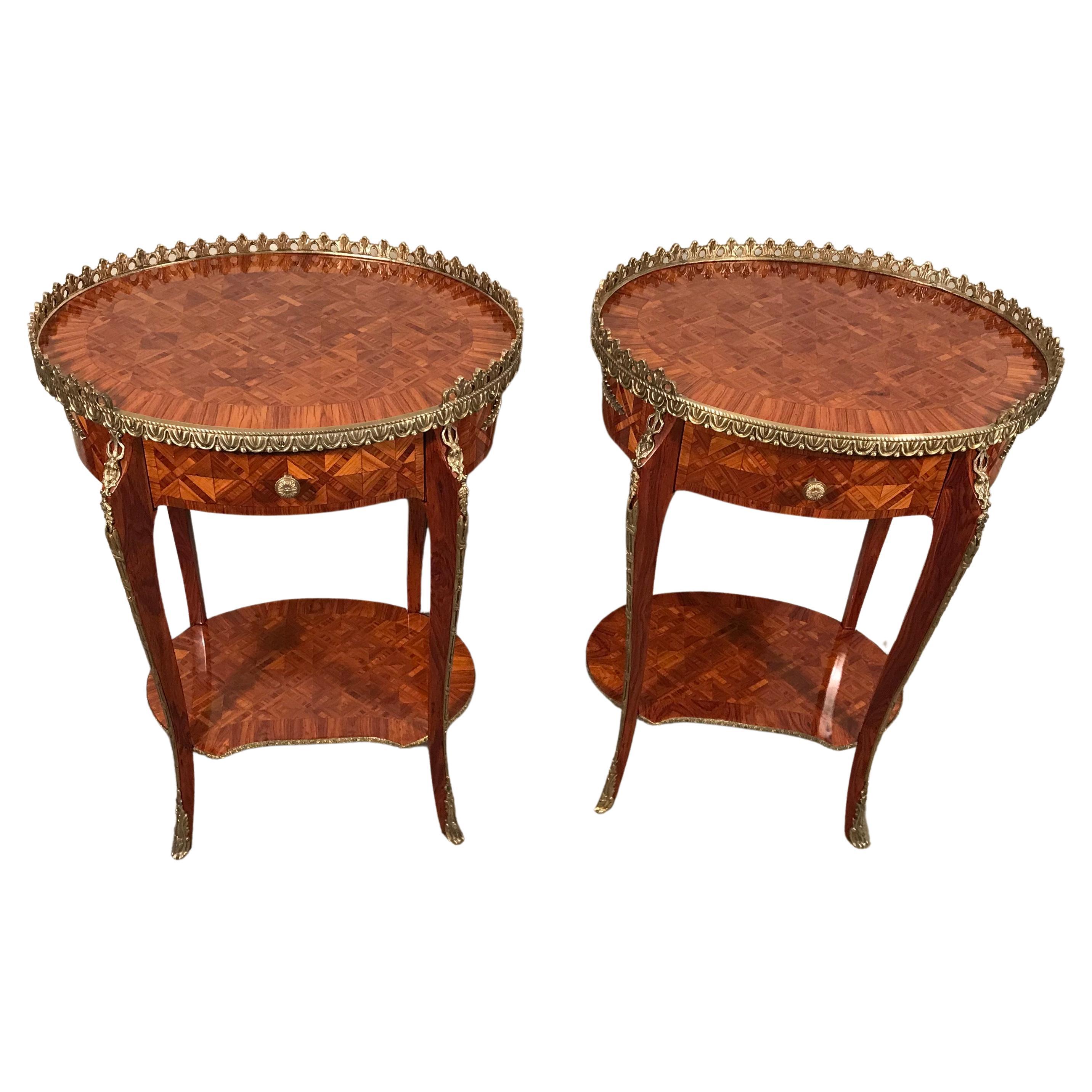 Pair of Napoleon III Side Tables, 19th century For Sale