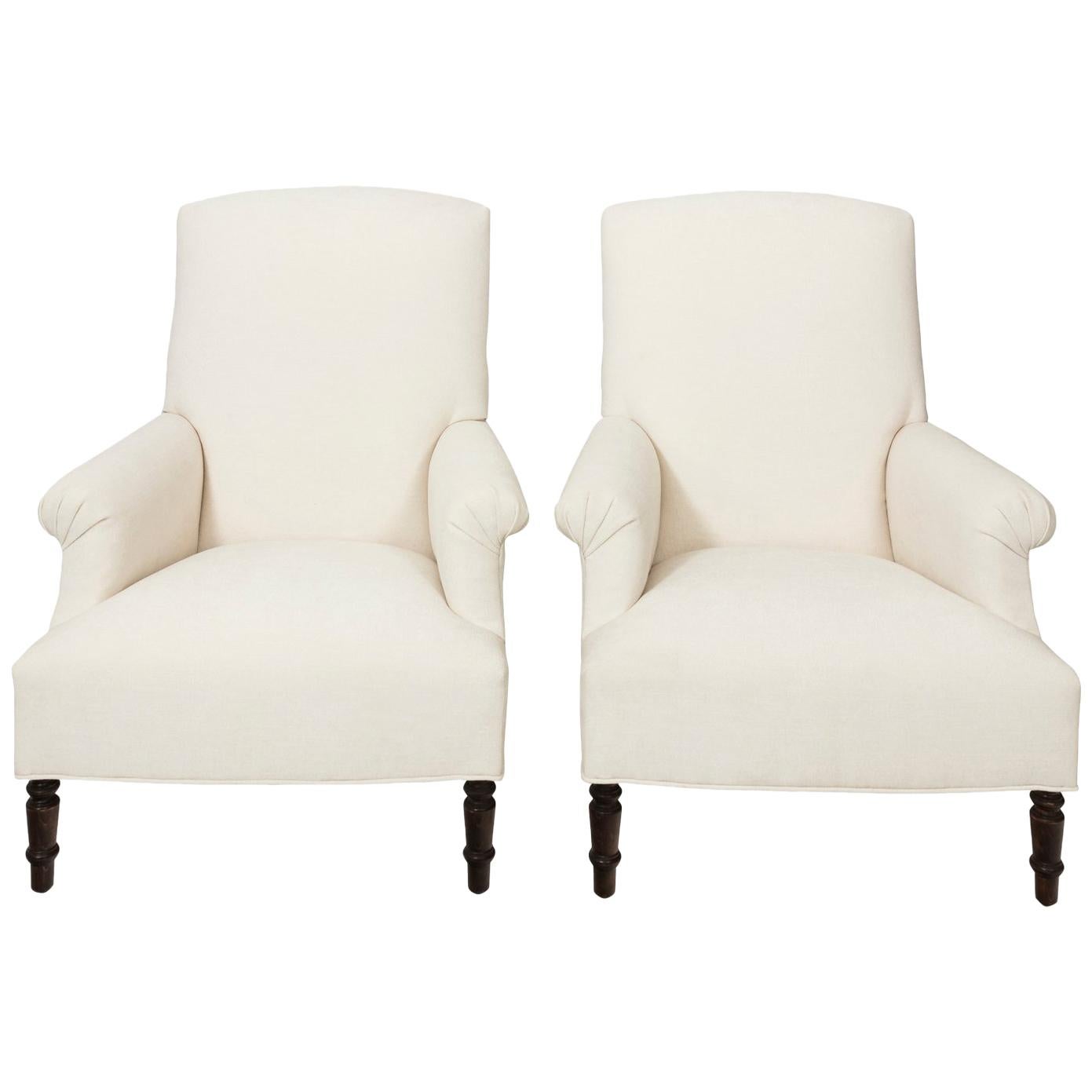Pair of Napoleon III Style Armchairs For Sale
