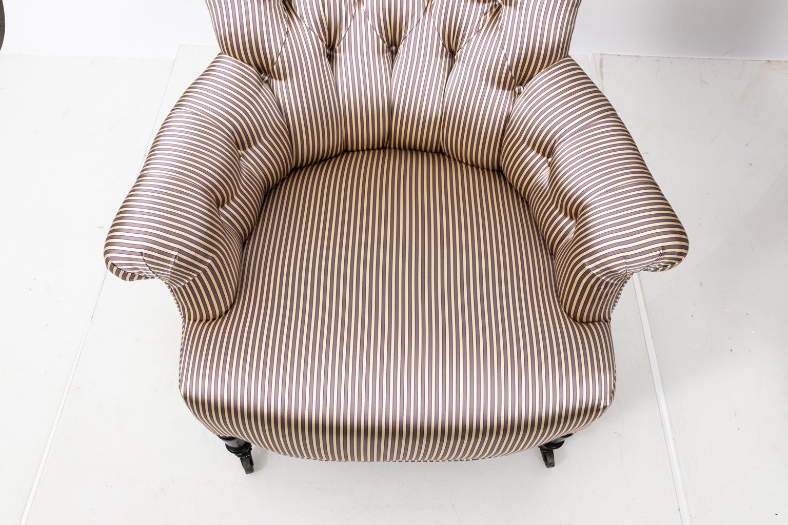 Pair of Napoleon III Upholstered Chairs 1