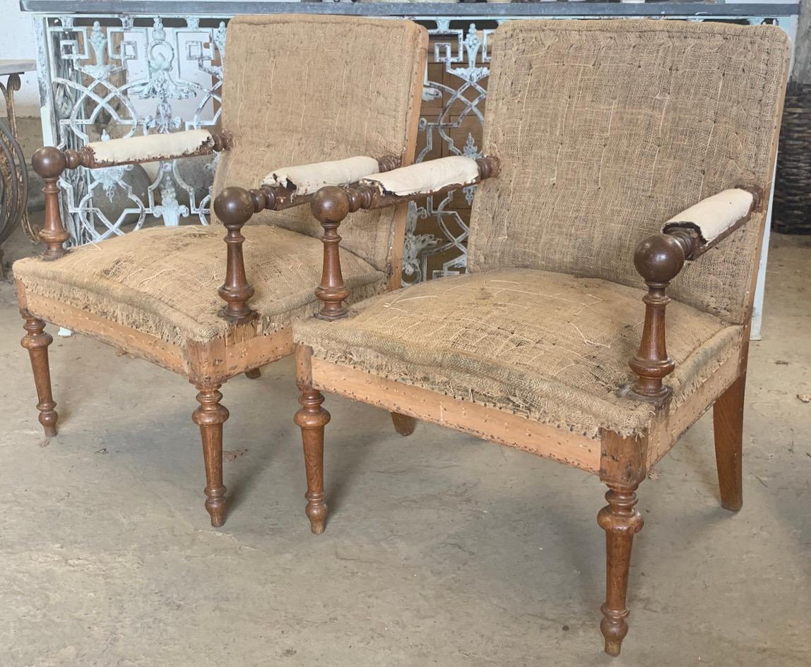 French Pair Of Napoleon lll Armchairs