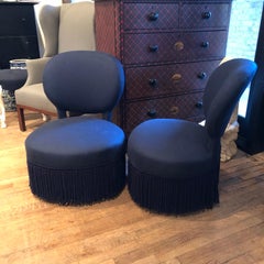 Pair of Napoleon Style Slipper Chairs