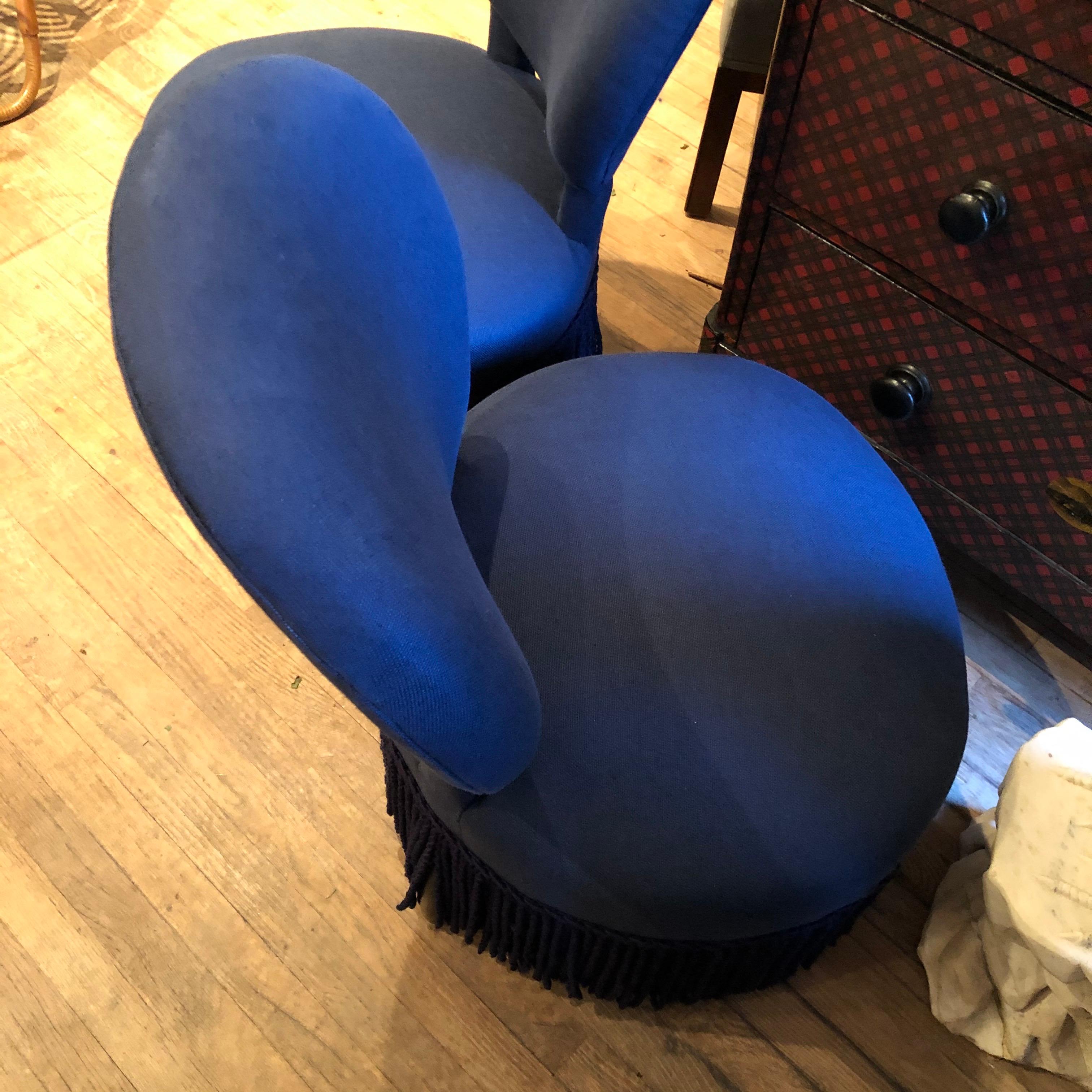 Pair of Napoleon Style Slipper Chairs In Excellent Condition For Sale In East Hampton, NY