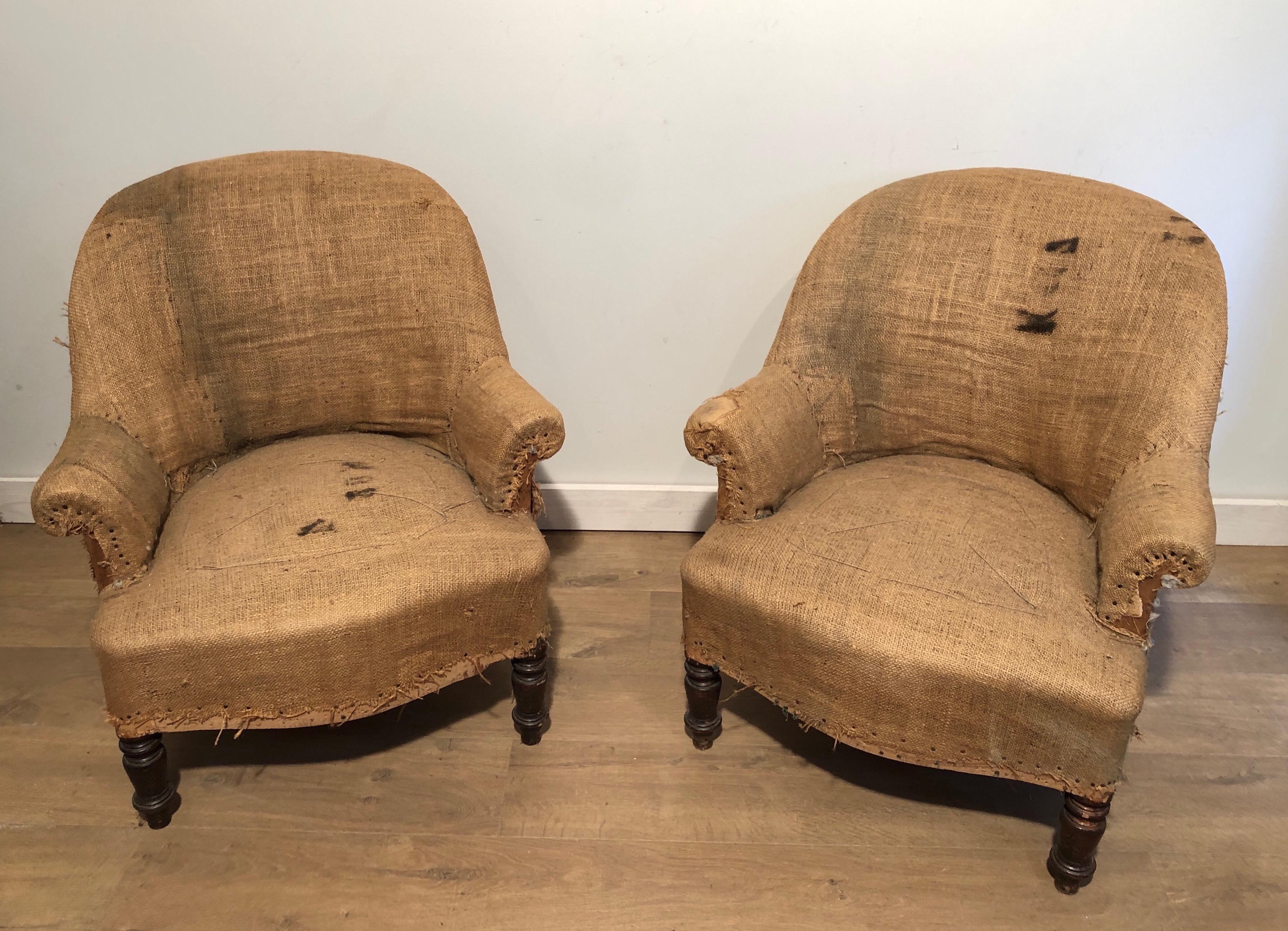 Pair of Napoleon the 3d Armchairs, French, 1880 3