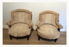 Pair of Napoleon the 3d Armchairs. Need to be rehupholstered. French. Circa 1900