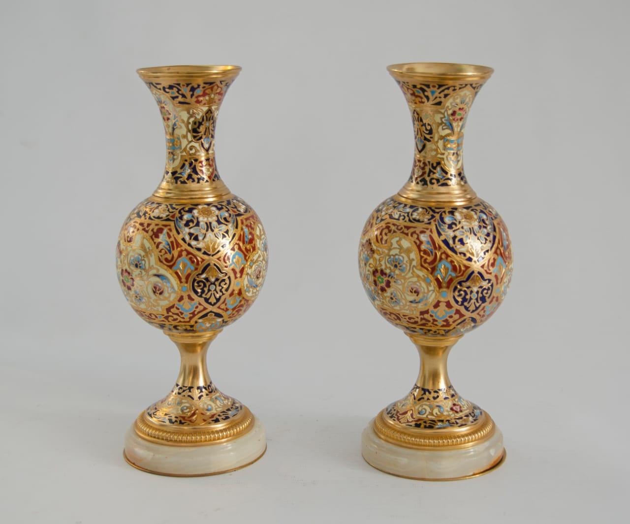 Napoleon III Pair of Napoleon Third Style Vases For Sale