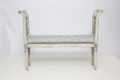 Narrow, Directoire Style, Painted Window Seat