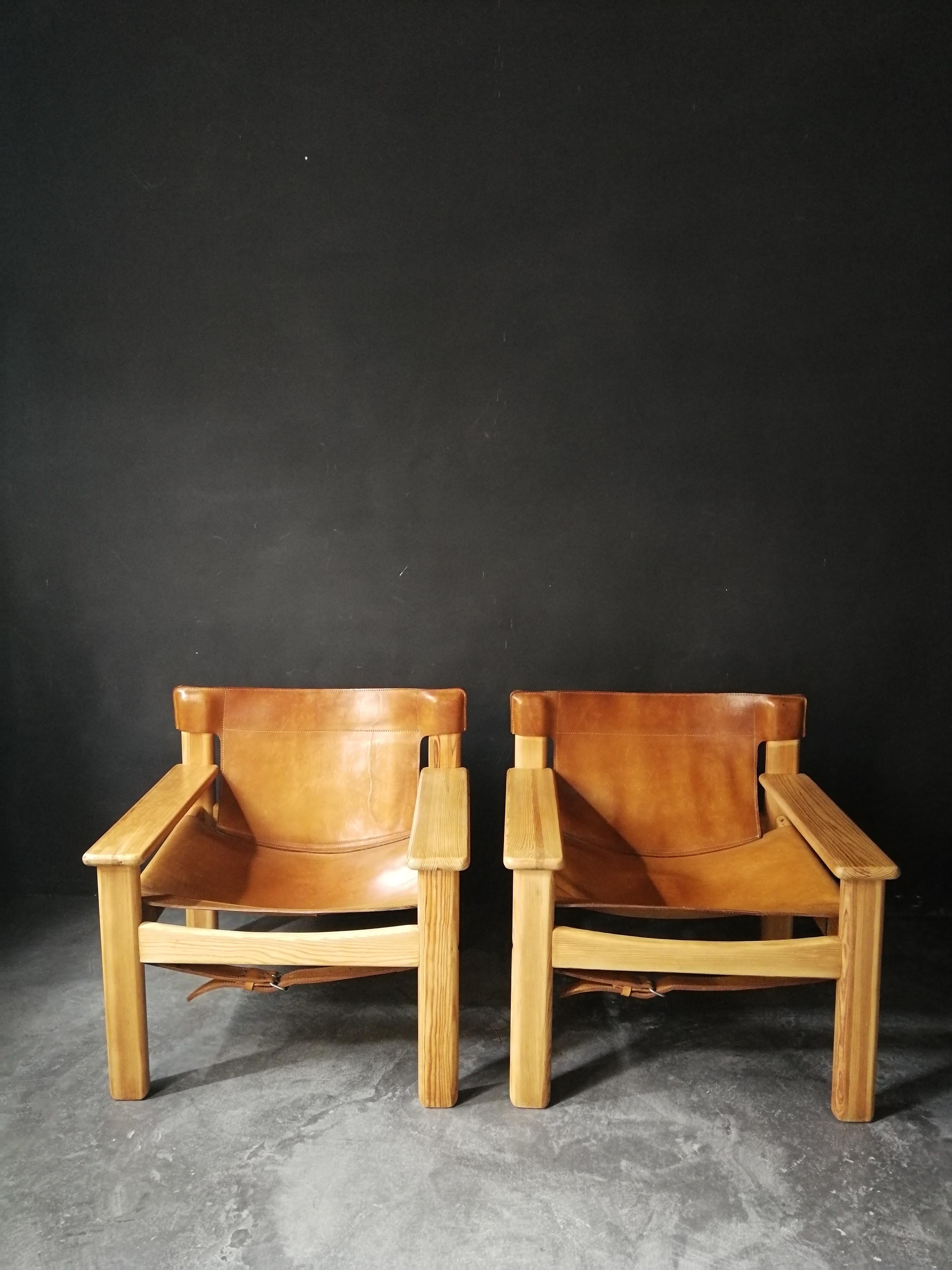 Late 20th Century Pair of Natura Safari Lounge Chairs by Karin Mobring, 1970s