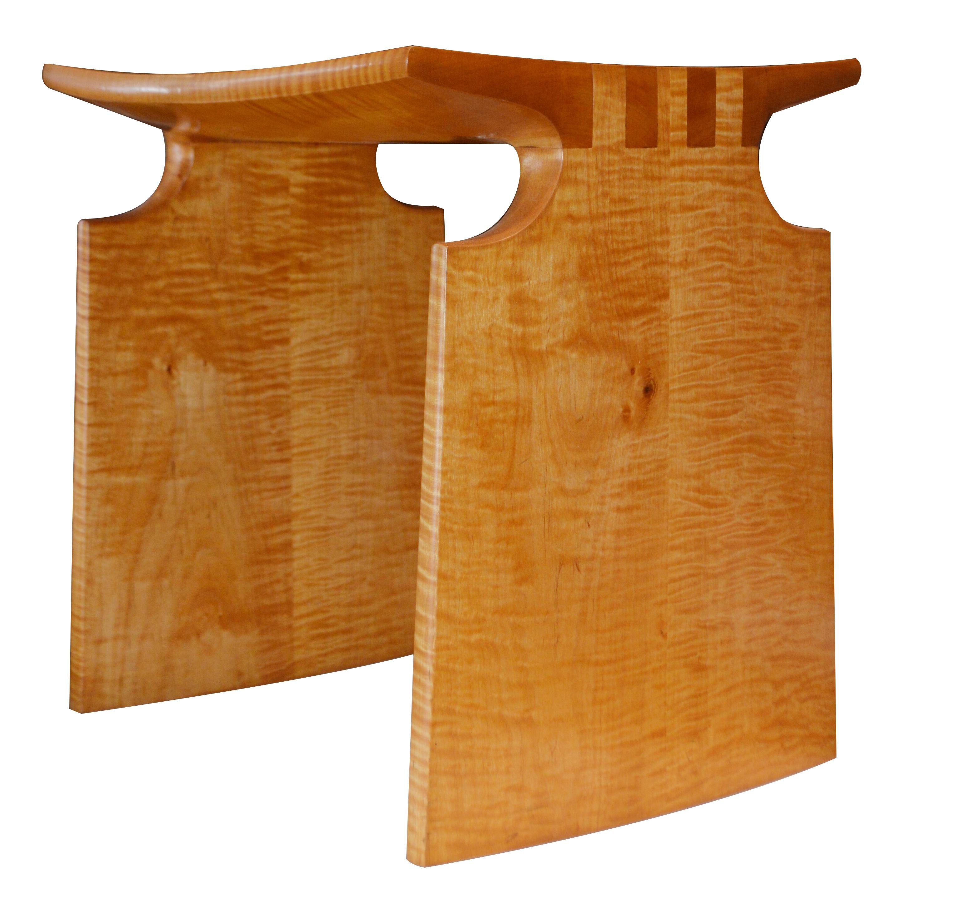American Pair of Natural Bamboo Side Tables For Sale