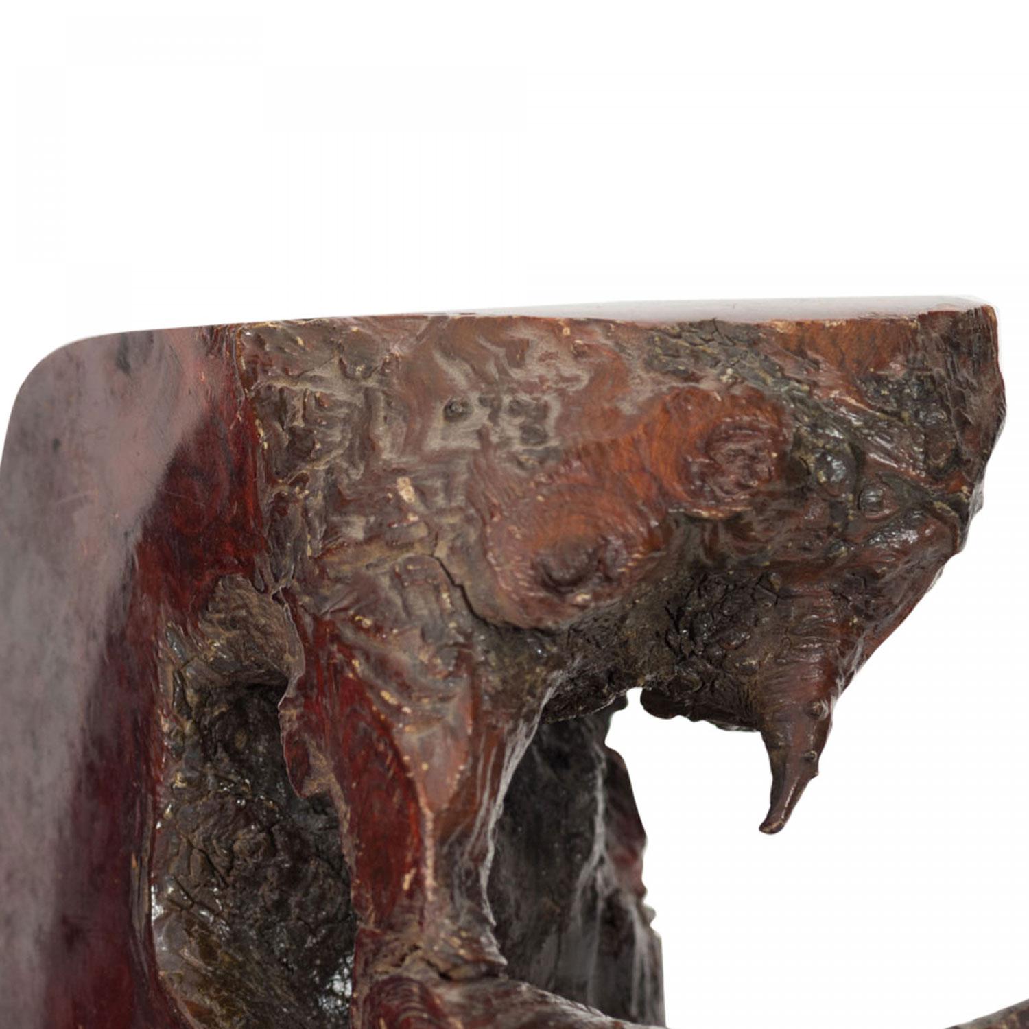 Par de Sujetalibros de Madera de Burl Natural en Bueno estado para la venta en Queens, NY