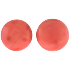 Pair of Natural Coral Earrings GIA