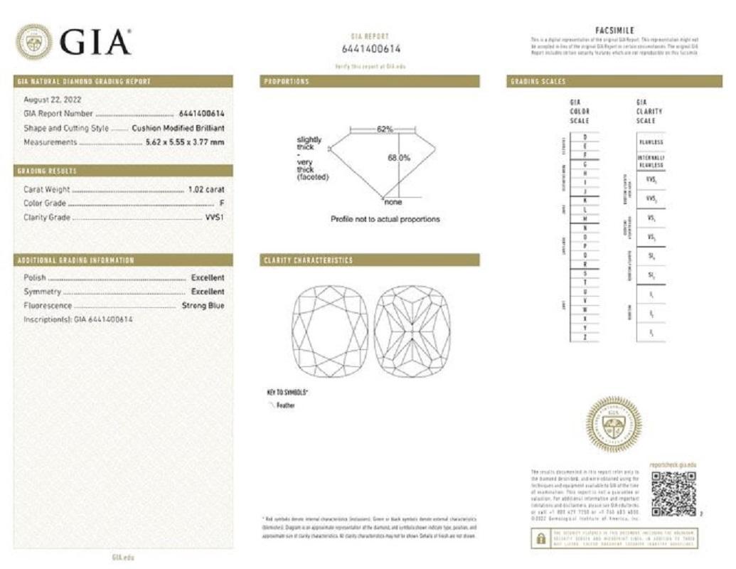 Pareja de Diamantes Brillantes Naturales Almohadillados Modificados de 2,03 Quilates F VVS1, GIA Corte cojín en venta