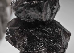 Natural Form Dark Rock Crystal Quartz Lamp by Phoenix