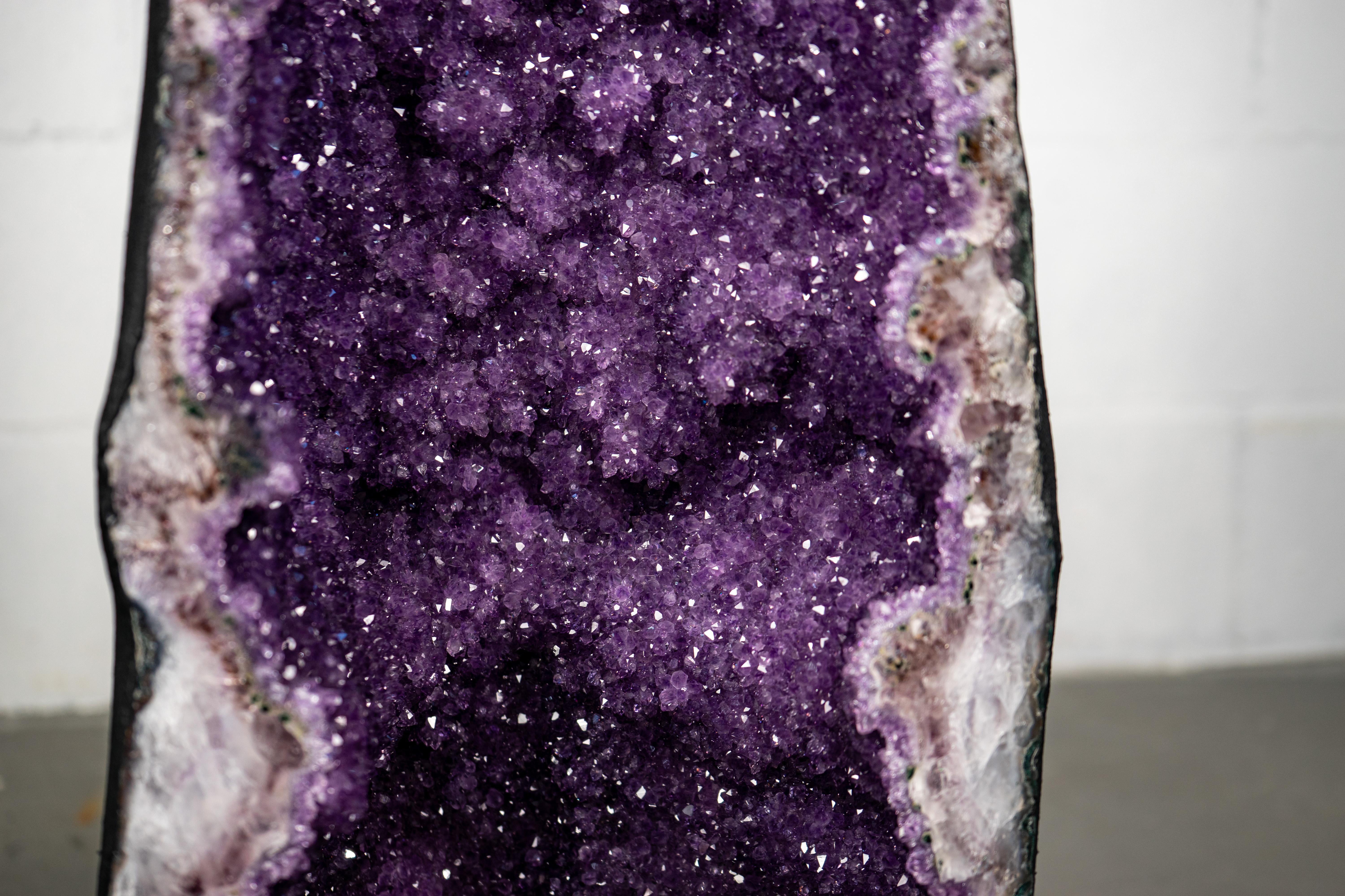 Paar natürliche Galaxy lila Amethyst Geoden (Brasilianisch) im Angebot