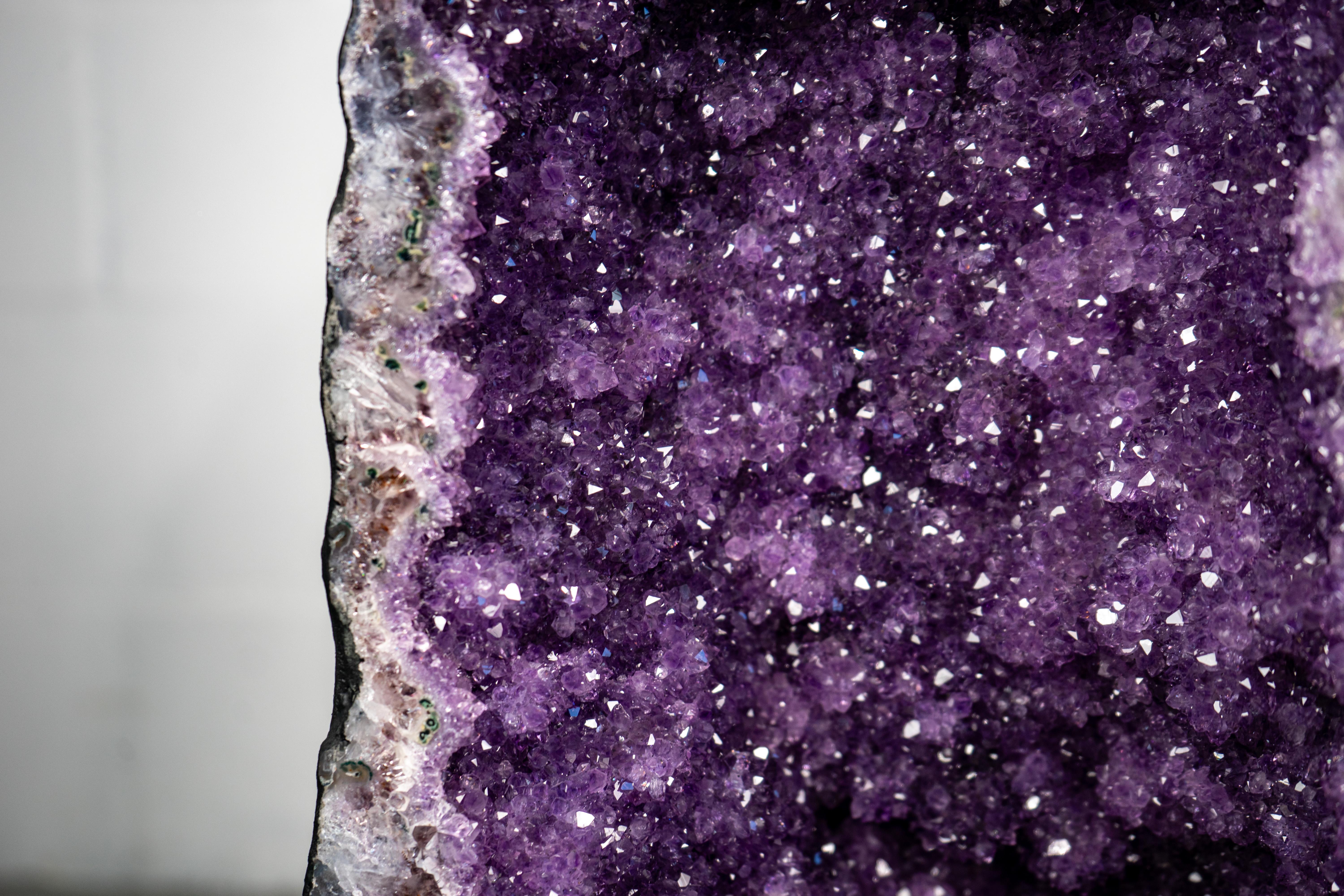 Paar natürliche Galaxy lila Amethyst Geoden im Zustand „Neu“ im Angebot in Ametista Do Sul, BR