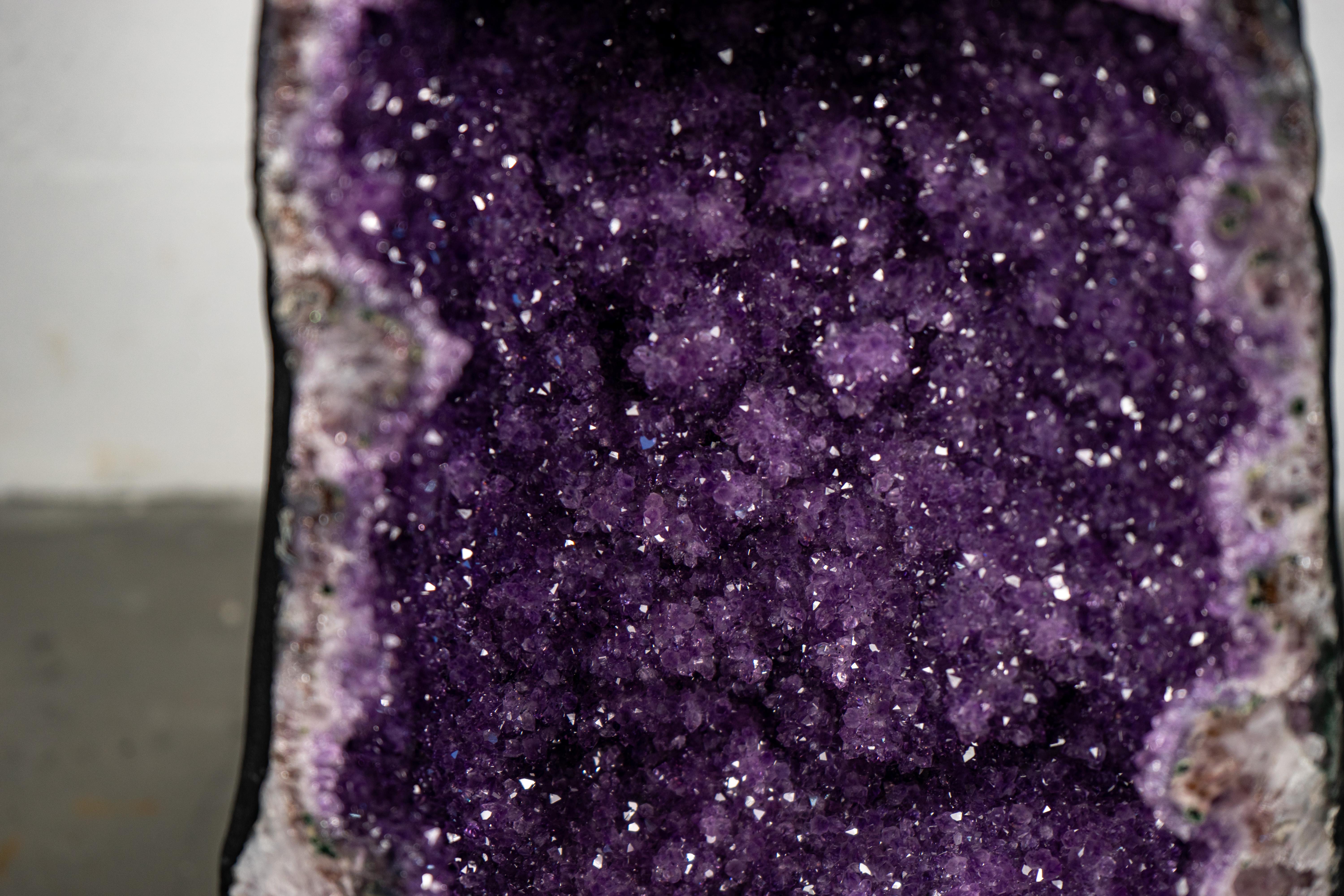 Paar natürliche Galaxy lila Amethyst Geoden (21. Jahrhundert und zeitgenössisch) im Angebot