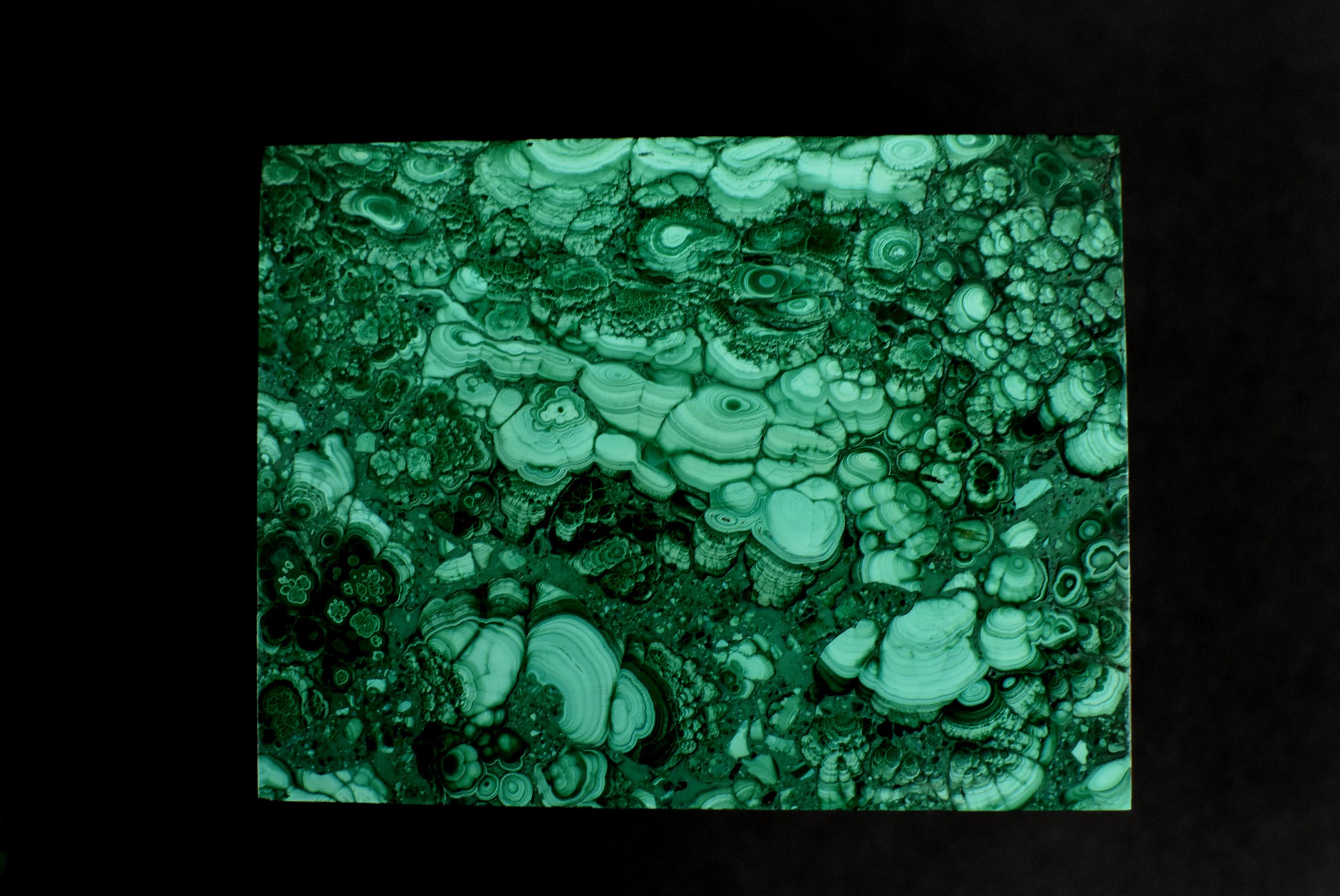 Pair of Natural Malachite Boxes Full Slabs 6