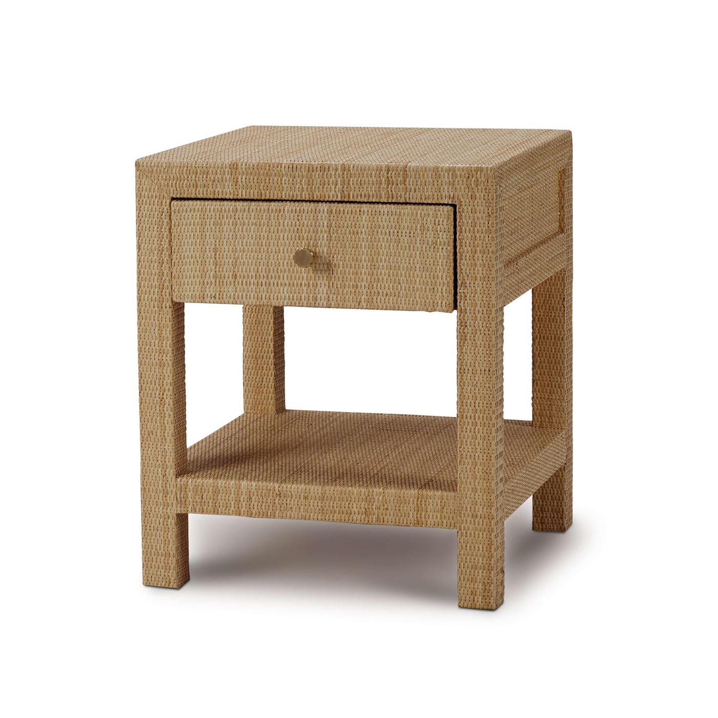 Pair of Natural Rattan Nightstands For Sale 1
