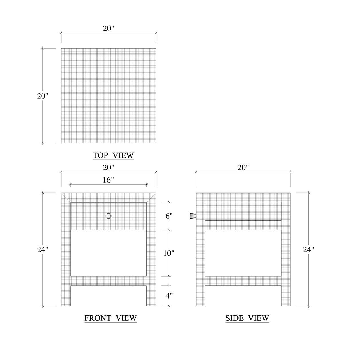 Pair of Natural Rattan Nightstands For Sale 3