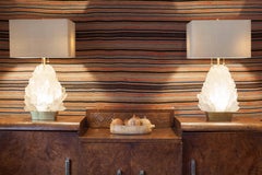 Pair of Natural Rock Crystal Lighting, Demian Quincke