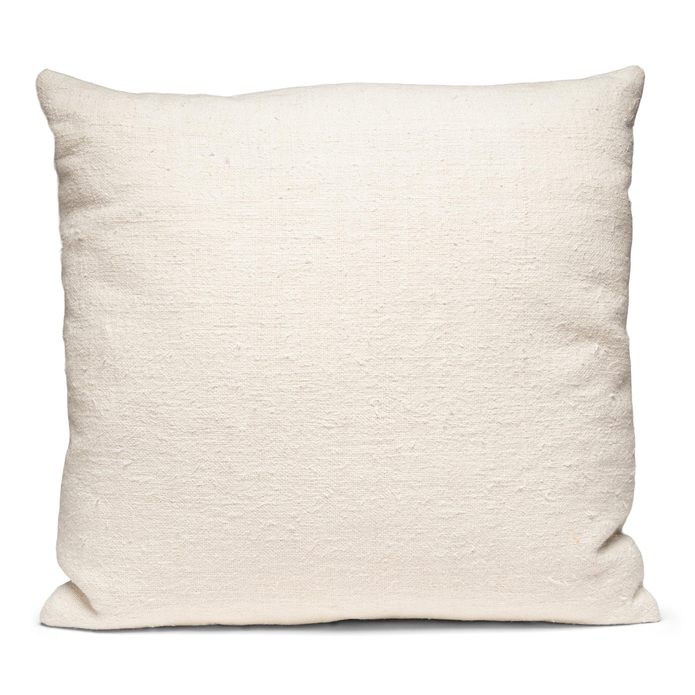Organique Paire de coussins en coton blanc naturel en vente