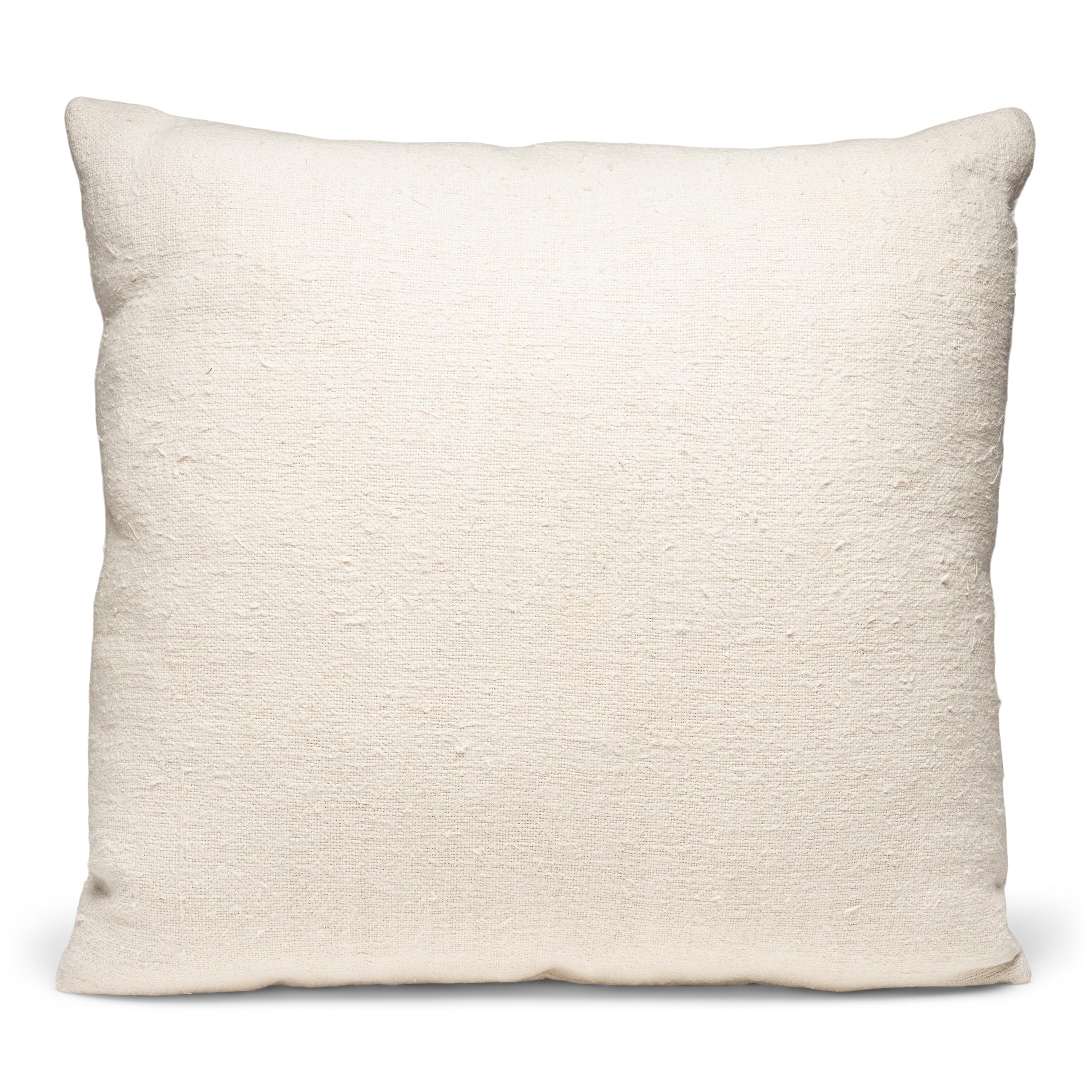 XXIe siècle et contemporain Paire de coussins en coton blanc naturel en vente