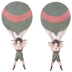Pair of Naughty Nellies Riding Balloons