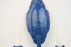 Pair of Nautical Blue Sconces