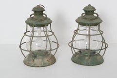 Vintage Nautical Copper Lanterns, American Colonial Style, 1940s, USA