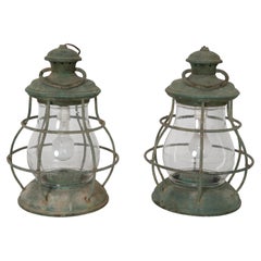 Pair of Nautical Copper Lanterns