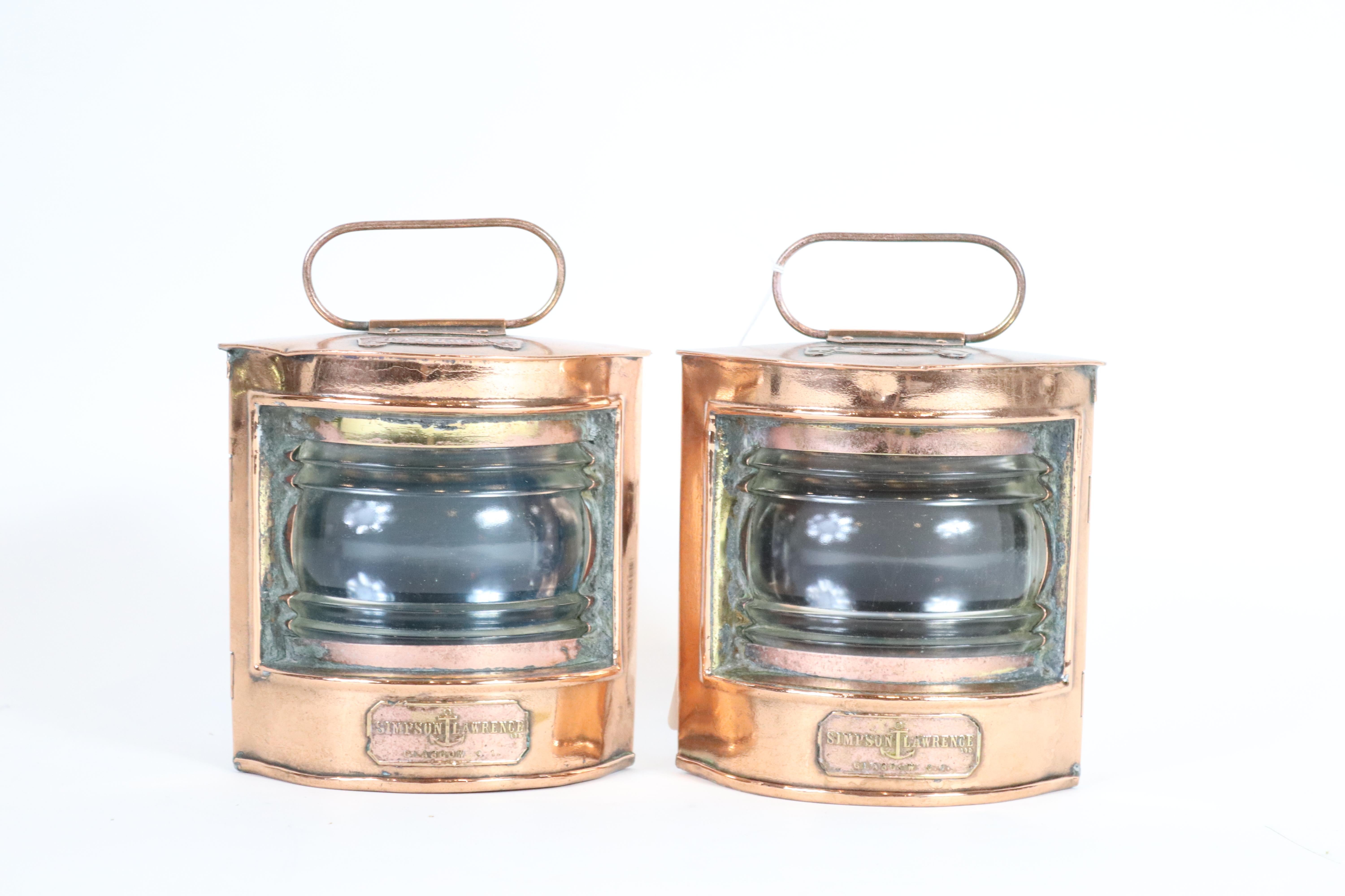19th Century Pair of Nautical Lanterns