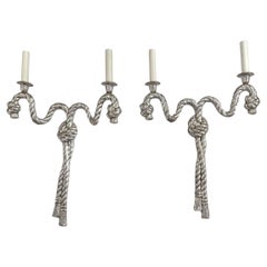 Pair of Nautical Rope Sconces