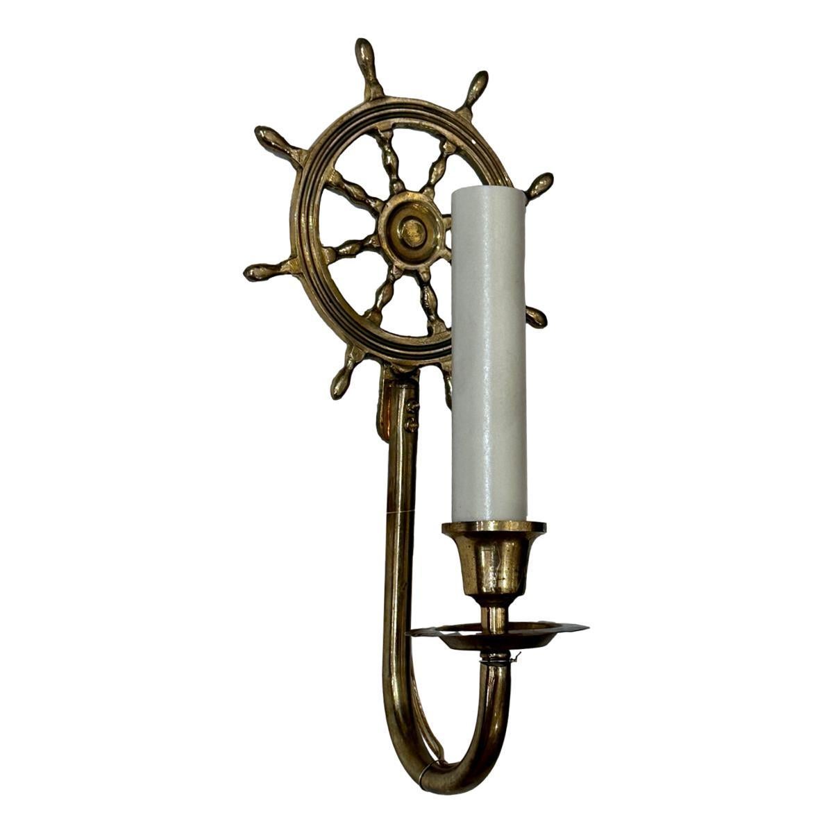 English Pair of Nautical Sconces For Sale