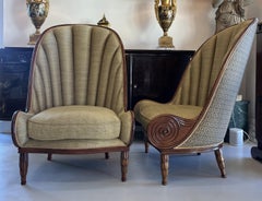 Pareja de sillas Nautilus Diseñadas por por Paul Iribe, ejecutado por Annibale Colombo