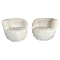 Pair of "Nautilus" Swivel Chairs by Precedent