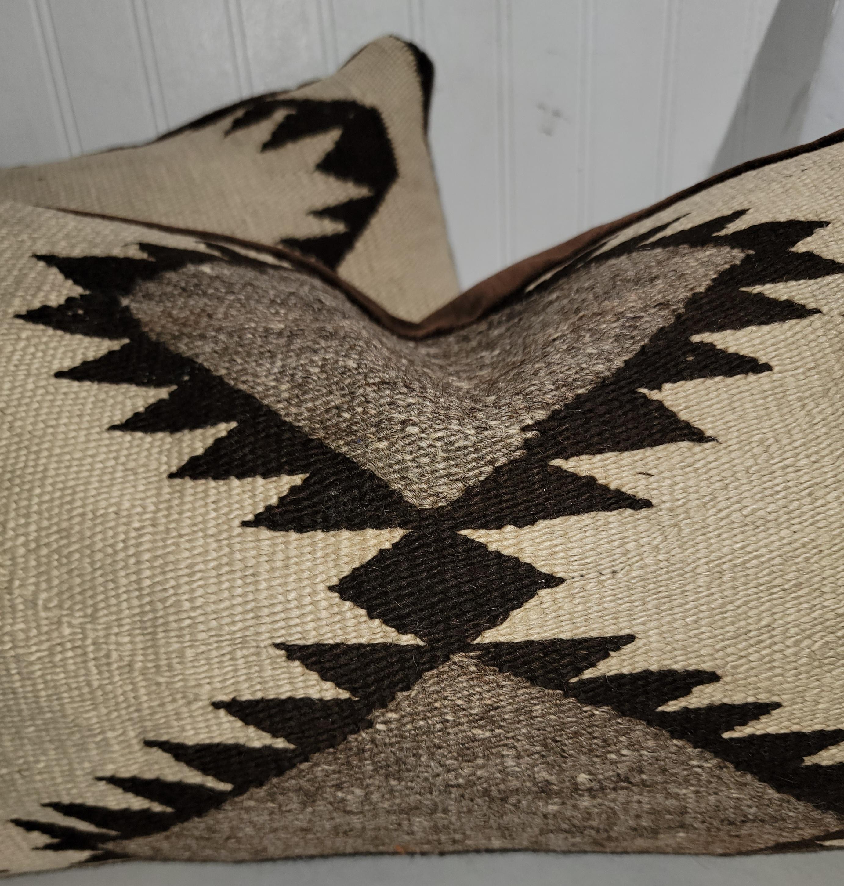 American Pair of Navajo Bolster Jigsaw Eye Dazzler Pillows For Sale