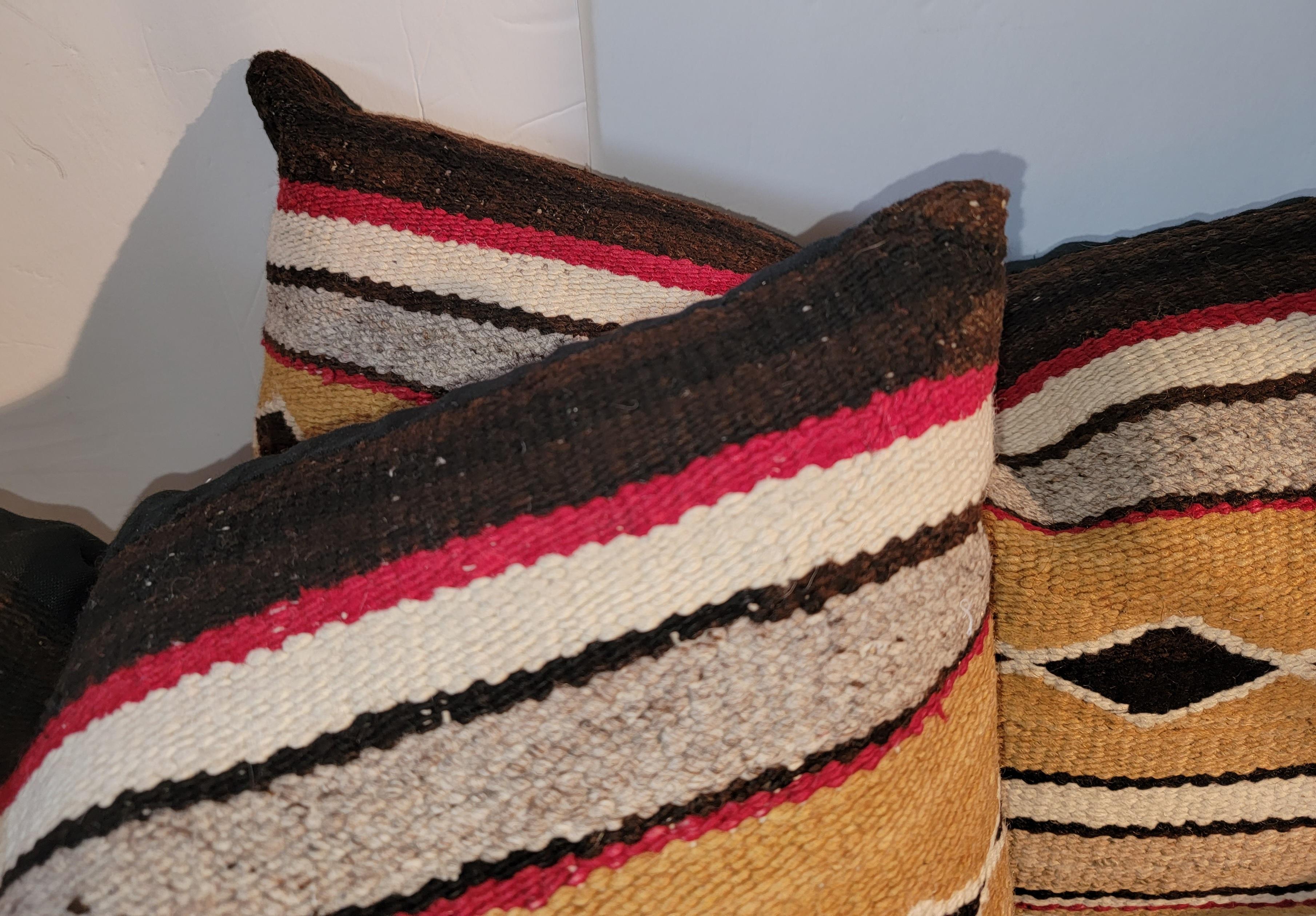 Adirondack Pair of Navajo Chinle Rug Pillows For Sale