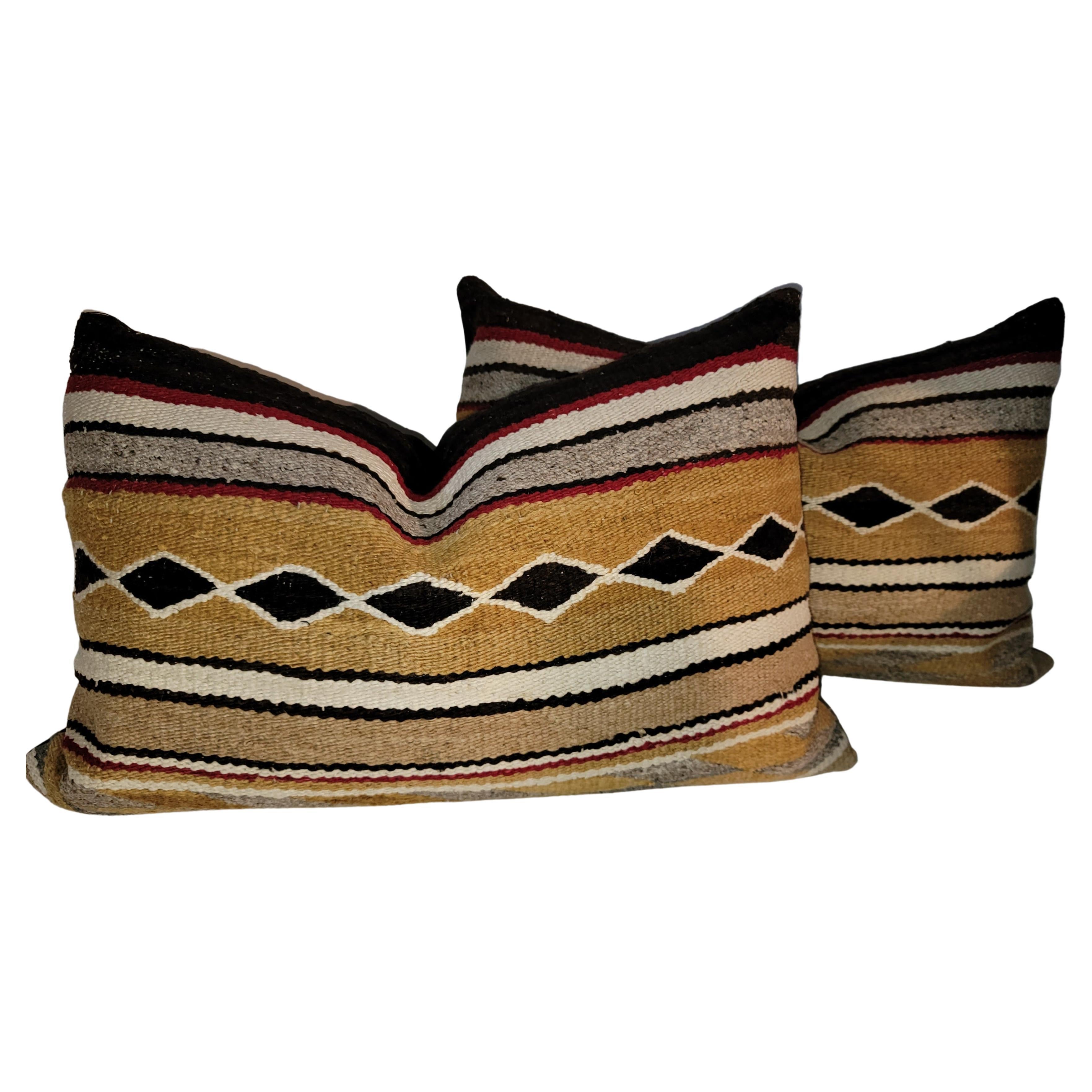 Pair of Navajo Chinle Rug Pillows